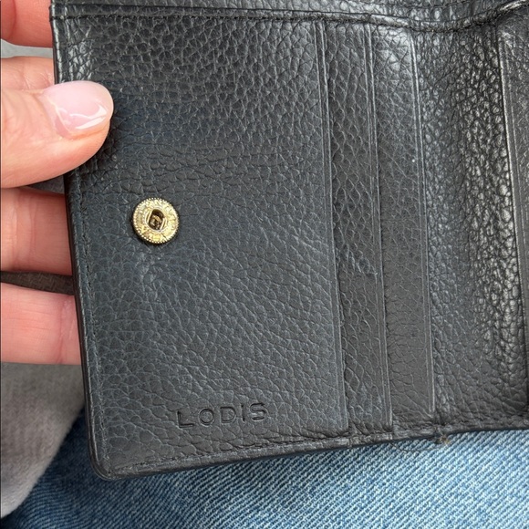 Lodis Pebbled Black Leather Wallet - Picture 3 of 7